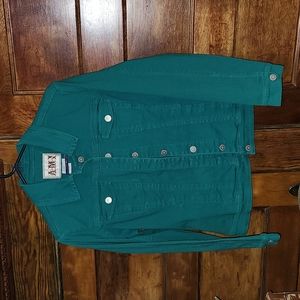 Dark Green Denim Jacket 